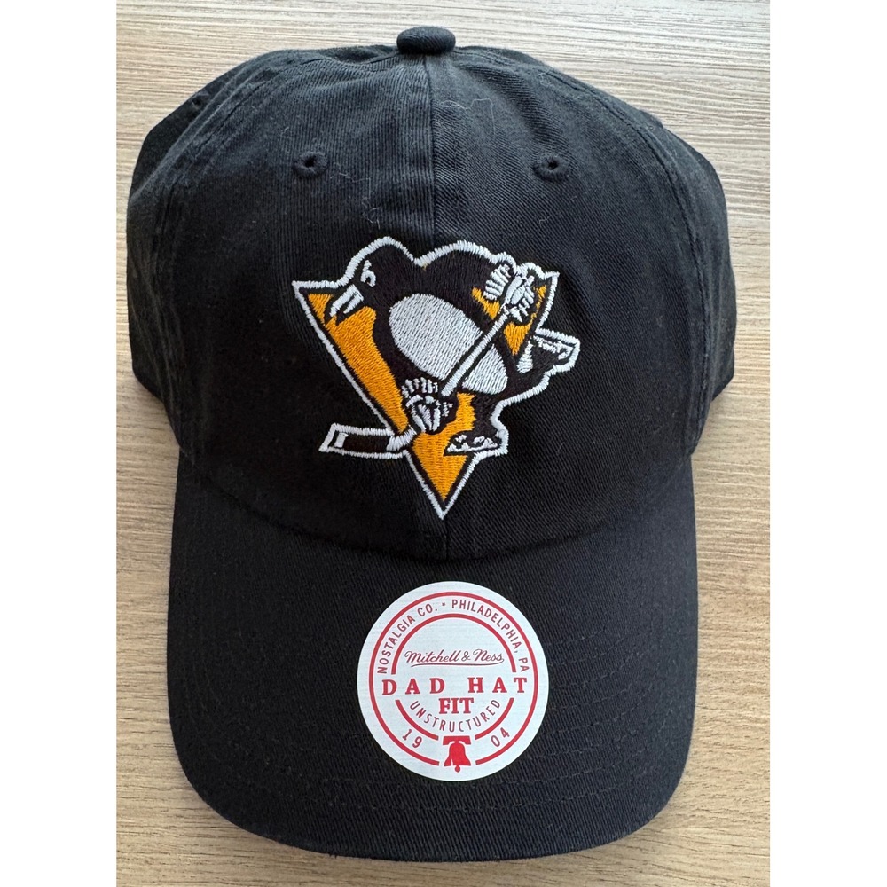 NWT Mitchell & Ness Pittsburgh Penguins Dad Hat - OSFA - Black